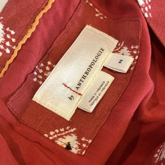 Anthropologie Felipa Midi Cotton Tiered Dress with Pockets XS - Picture 11 of 14